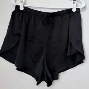 Victoria’s Secret Black Silky Pajama Shorts Size Small